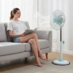 12V DC Hybrid Pedestal Table Fan with Plug and Play IEC C13 Power Cable - Image 5