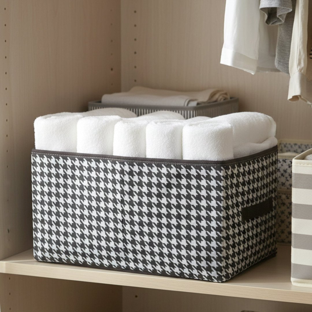 Foldable Fabric Storage Basket Organizer Box