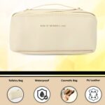 Travel Makeup & Toiletry Organizer Pouch with Zipper & Handle (1 Pc / Mix Color) - Image 4