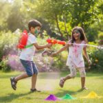 Kids Backpack Style Water Gun with Tank and Pipe Set, Pichkari (1 Set) - Image 3