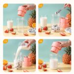 Portable Crusher Juicer With Handle & Straw, USB Rechargeable Multi Blades (420 ML) - Image 6