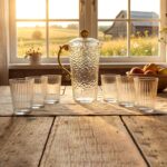 Elegant Textured Glass Water Jug with 6 glasses Set (1 Set) - Image 7