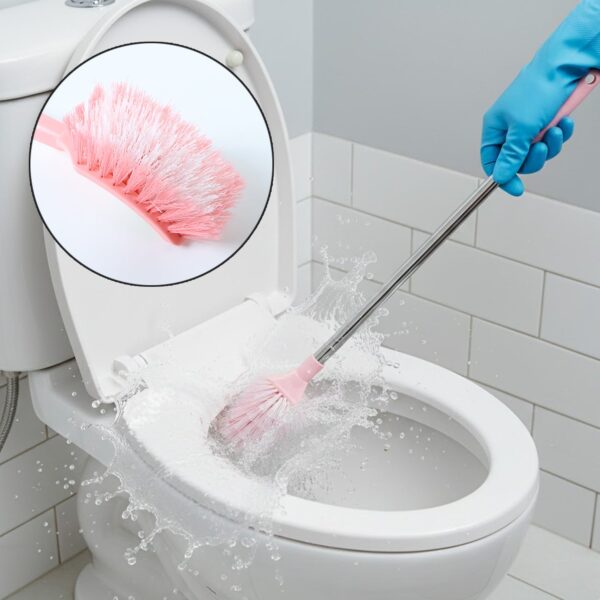 Long Handle Toilet Cleaning Brush with Ergonomic Grip