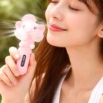 Hand Press Mini Portable Cartoon Fan Toy (1 PC, Mix Color & Design) - Image 6