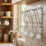 Wall-Mounted Stainless-Steel Cup & Mug Holder Rack (25 x 25 cm, 1 Pc) - Image 4