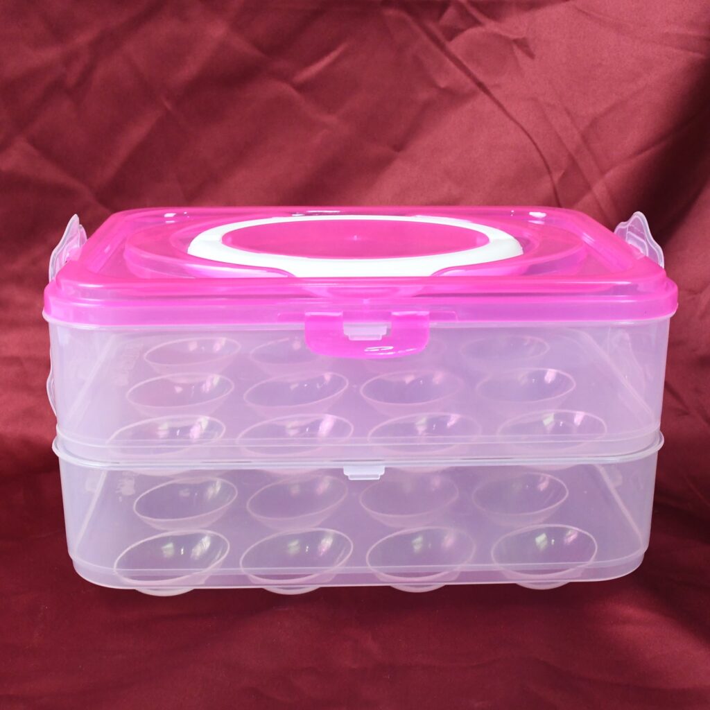 Double Layer 24 Grid Egg Storage Box
