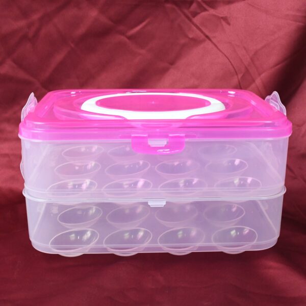 Double Layer 24 Grid Egg Storage Box