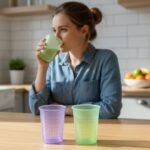 Reusable Plastic Drinking Glass 200 ML Approx (1 Pc, Mix Color) - Image 3