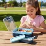 3 Compartment Snacky Lunch Box Set With 2 In 1 Spoon (1 Set) - Image 3
