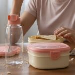 Plastic Lunch Box with Water Bottle Combo Set (1 Set) - Image 4