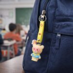 Cute Cartoon Teddy Bear Keychain with Yellow I Love You Strap (1 Pc) - Image 3