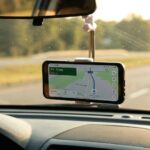 Adjustable Rearview Mirror Car Mobile Phone Holder (1 Pc) - Image 3