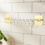 Wall Mounted Adhesive Kitchen Utility Hook Rack (1 Set) - Image 7