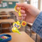 Cute Cartoon Dinosaur Style Keychain with Strap and Decorative Charm (1 Pc) - Image 3