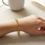 Classic Gold Finish Chain Link Bracelet for Men and Women (1 Pc) - Image 6