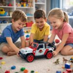 Kids Dinosaur Hunter Off-Road Friction Powered Toy Jeep Car (1 Pc) - Image 3