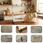 3 Layer Multipurpose Rolling Storage Trolley (1 Pc) - Image 6