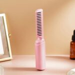 Rechargeable Mini Hair Straightener,  Three Temperature Adjustments Flat Iron Comb (1 Pc) - Image 5