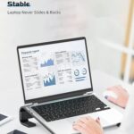 Fixed Metal Laptop Stand for Desk (25 × 26 cm) - Image 3