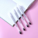 Transparent Smooth Writing Black Gel Pens Set of 6 Pieces - Image 4