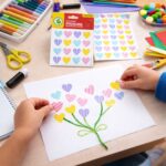 Colorful Heart Shape Decorative Sticker Set (4 Sheets, 112 Pc) - Image 3