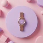 Elegant Rose Gold Mesh Strap Analog Wrist Watch for Women (1 Pc) - Image 7