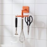 Orange 360 Rotating Wall Mounted Kitchen Utensil Hook Stand