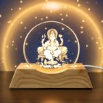 3D Lord Ganesha Acrylic LED Night Lamp (1 Pc) - Image 4