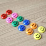 Colorful Smiley Face Magnetic Buttons Set (12 Pc Set) - Image 7