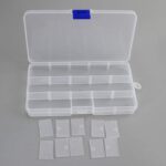 15-Grid Clear Plastic Jewelry Organizer Box with Dividers (1 Pc) - Image 12