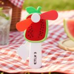 Hand Press Mini Portable Fan Toy (1 Pc, Mix Color & Design) - Image 12