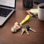 Cute Cartoon Teddy Bear Keychain with Yellow I Love You Strap (1 Pc) - Image 6
