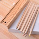 Colorful Wooden Pencil Set with Pencil box, Ruler, Sharpener (12 Pcs Set) - Image 8