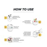 Manual Stainless Steel Handheld Vegetable Chopper with 5 Blades (750 ml) - Image 3