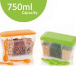Plastic Square Storage Organiser Container (750ML Capacity) - Image 5