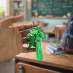 Cute Dinosaur Cartoon Keychain with Silicone Strap (1 Pc) - Image 5