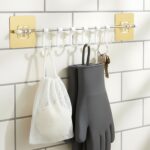 Wall Mounted Adhesive Kitchen Utility Hook Rack (1 Set) - Image 4