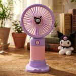Cute USB Rechargeable Mini Desktop Fan with Stand for Office & Home - Image 5