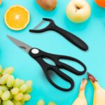 6 Pcs Professional Kitchen Knife Set with Non-Slip Handle, Peeler & Scissor - Image 5