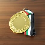 Gold Finish Winner Medal with Tricolor Ribbon for Sports (1 Pc) - Image 4