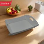 Foldable Plastic Serving Tray - Portable with Handle for Kitchen & Dining (1pc) - Image 12