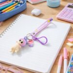 Cute Doll & Cupcake Keychain with Rainbow Strap (1 Pc) - Image 5