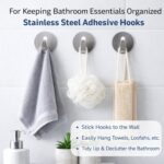 Heavy Duty Self-Adhesive Stainless Hooks – Waterproof for Robes, Coats & Towels - Image 4