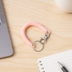 Elastic Spiral Coil Keychain Bracelet with Metal Key Ring and Clip Hook (1 Pc) - Image 8