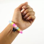 Premium Multicolor Pastel Bead Stretch Bracelet (1 Pc) - Image 7