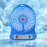 Portable Rechargeable Mini Table Fan With LED Light And Battery (1 Pc) - Image 5