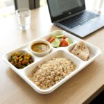 Vegnar 5 Compartment Compostable Bagasse Meal Tray 10 Pcs Set - Image 3