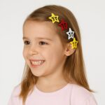 Metal Printed Star Shape Hair Clips (10 Pcs Set) - Image 7
