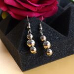 Oxidised Silver Traditional Beaded Necklace Set - Image 4