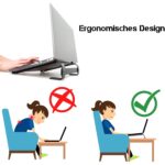 Fixed Metal Laptop Stand for Desk (25 × 26 cm) - Image 4